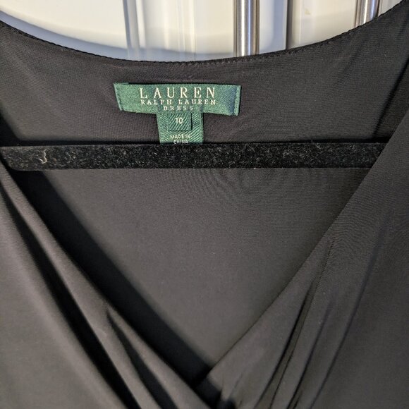 LAUREN Ralph Lauren Black Maxi Dress - Size 10 | Elegant Evening | New Year's - Picture 3 of 8